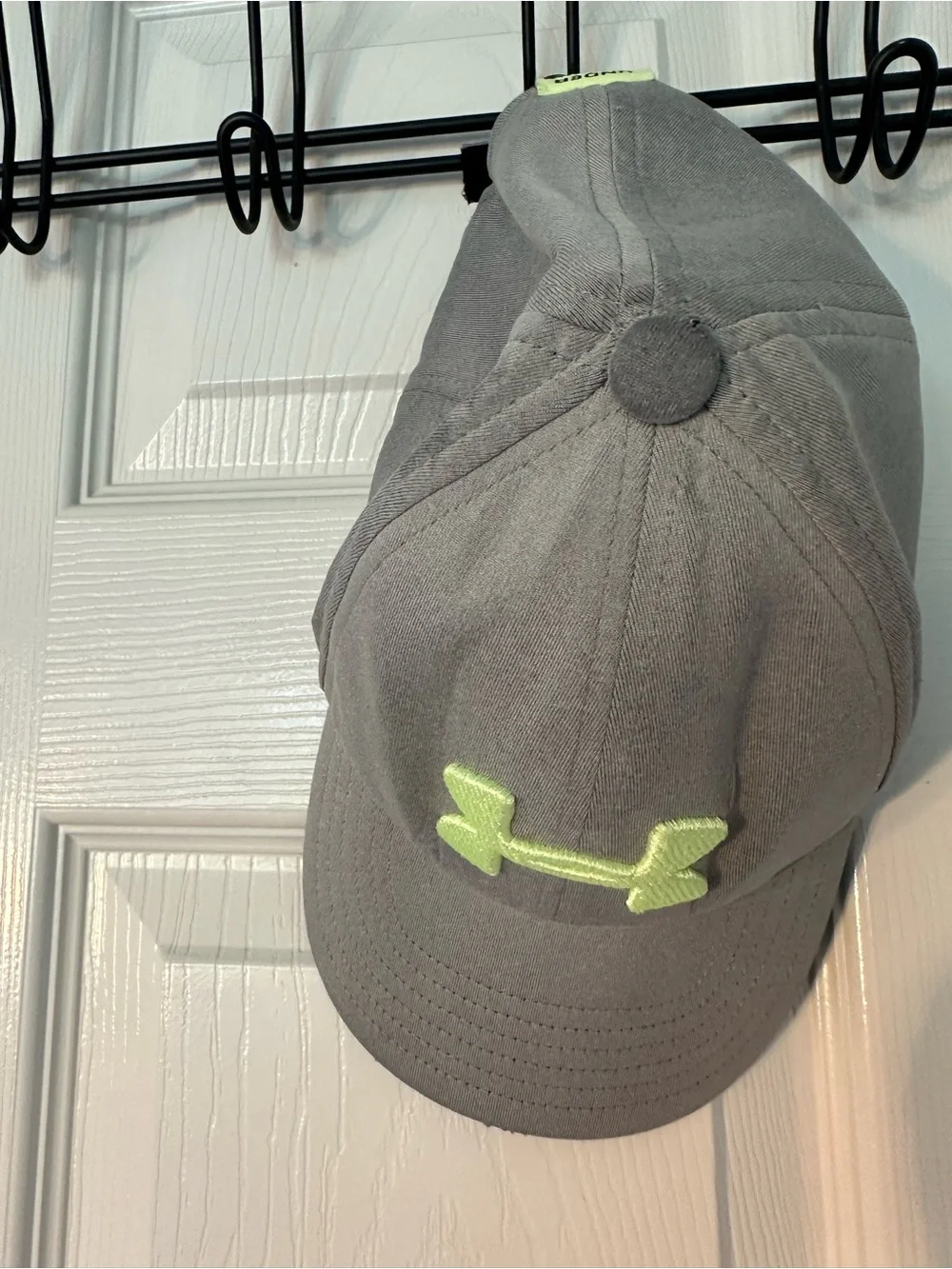 Under Armour Classic Fit Adjustable Baseball Cap Gray with Neon Green Logo